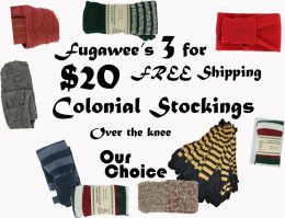 Colonial stockings 3 for only $20 shipped in the US.