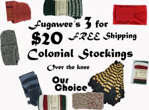 Colonial stockings 3 for only $20 shipped in the US.
